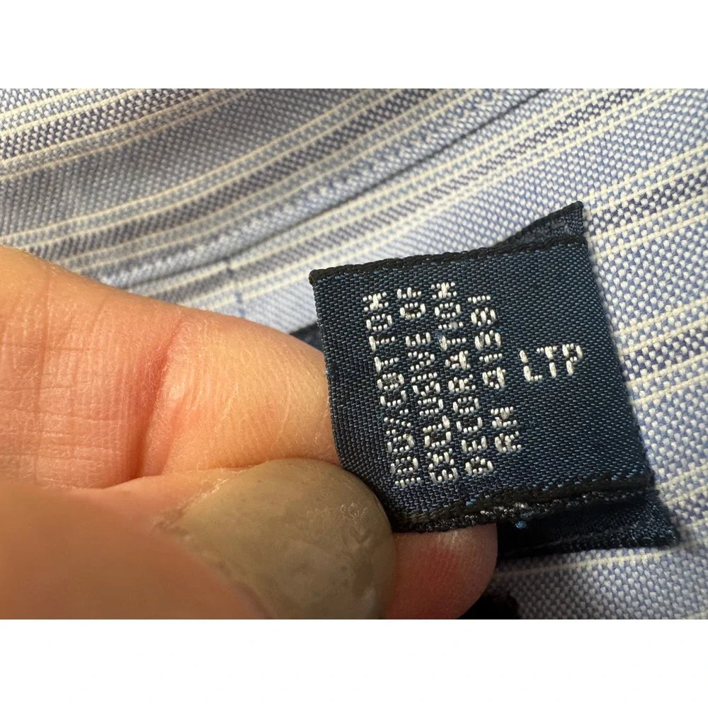 Polo Ralph Lauren Mens 3XB Blue White Striped Oxford Button Down Classic Shirt